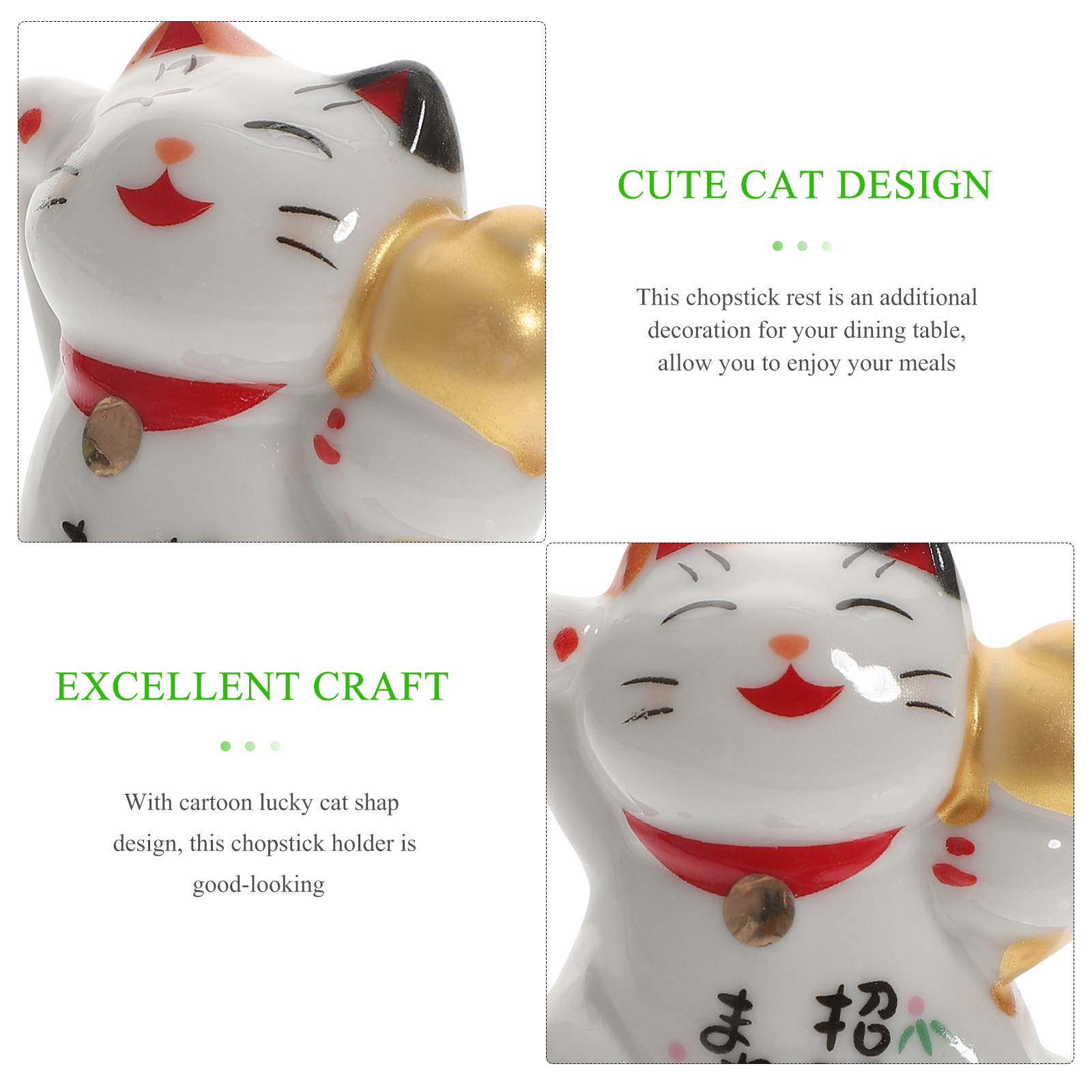 Cat Figurine Ornament Ceramic  - Chopstick Rest Ceramic ulasan dan harga