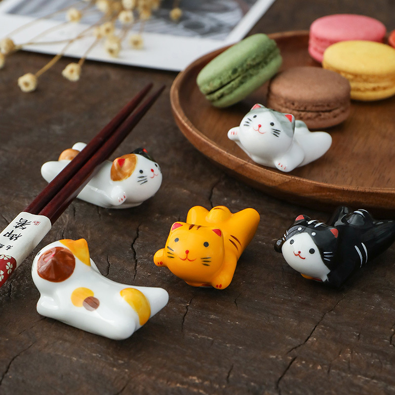 Flying Cat Ceramic Chopstick R - Chopstick Rest Ceramic ulasan dan harga