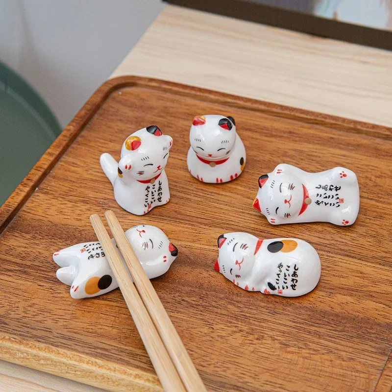 1 pcs Japanese Lucky Cat Ceram - Chopstick Rest Ceramic ulasan dan harga