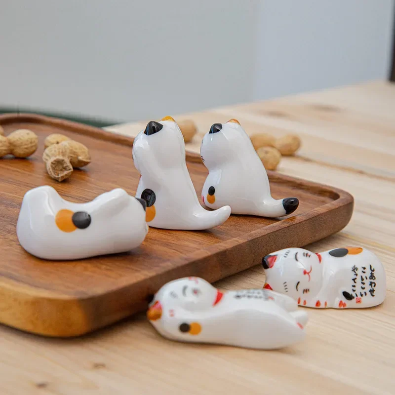 1 pcs Japanese Lucky Cat Ceram - Chopstick Rest Ceramic ulasan dan harga