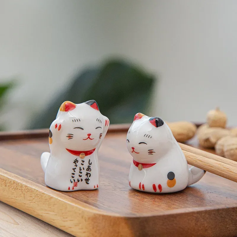 1 pcs Japanese Lucky Cat Ceram - Chopstick Rest Ceramic ulasan dan harga
