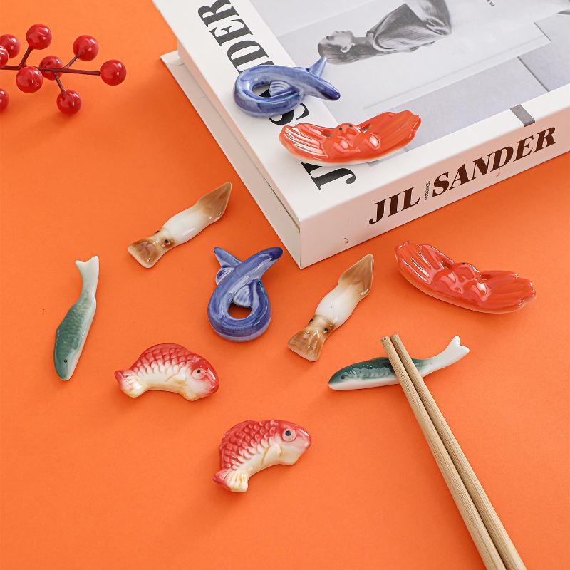 Fish Shape Ceramic Chopsticks  - Chopstick Rest Ceramic ulasan dan harga