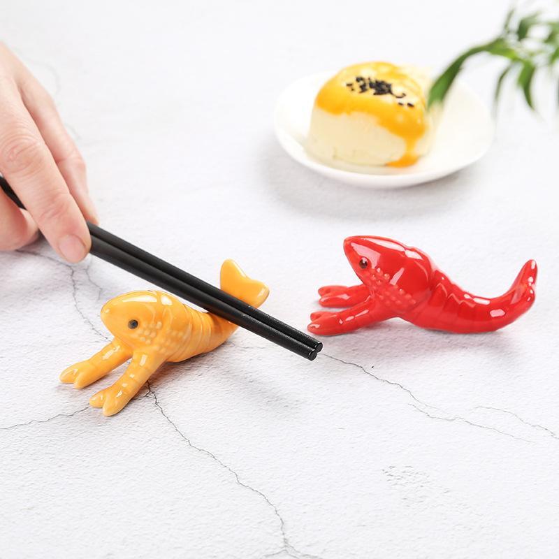 Cute Crayfish Shaped Ceramic C - Chopstick Rest Ceramic ulasan dan harga