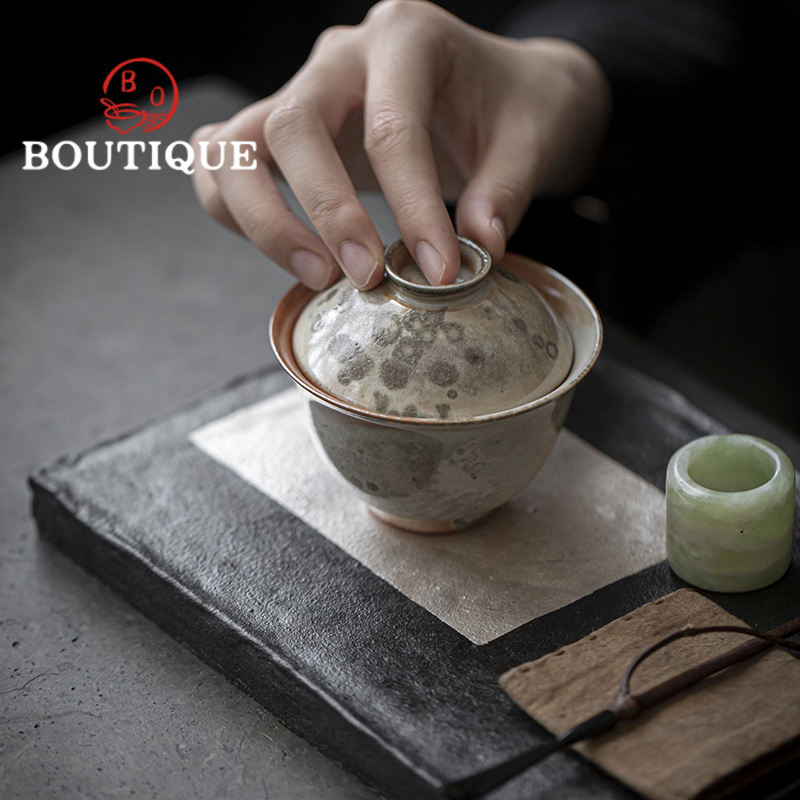 Retro Firewood Change Kiln Ink - Matcha Bowl Chawan ulasan dan harga