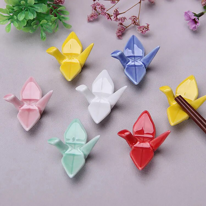 Ceramic Paper Crane Chopstick  - Chopstick Rest Ceramic ulasan dan harga