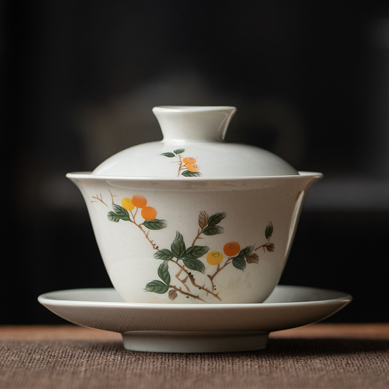 Grass and Wood Ceramic Gaiwan, - Matcha Bowl Chawan ulasan dan harga