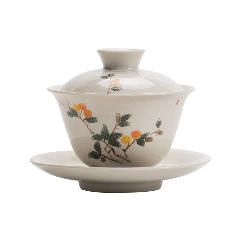 Grass and Wood Ceramic Gaiwan, - Matcha Bowl Chawan ulasan dan harga